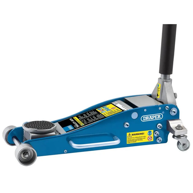 Draper Aluminium and Steel Trolley Jack, 2.5 Tonne