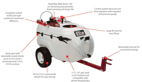 NorthStar 31 Gallon 117 Litre Tow Behind Sprayer
