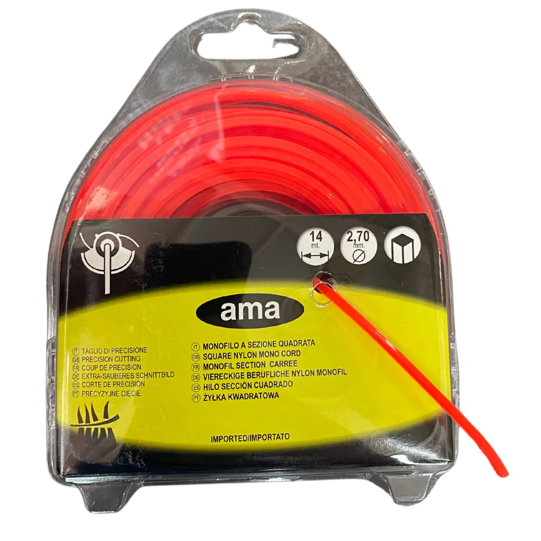 Ama Square Nylon Trimmer Line 2.7mm x 14m