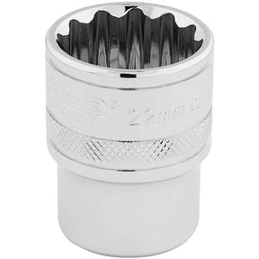 Draper Sockets 12 Point 1/2'' Drive (Single) - 22mm