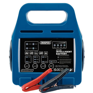 Draper 6/12V Intelligent Battery Charger (33861) | Automatic High-Frequency Charger for Wet, AGM, Gel Batteries