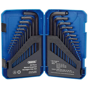 Draper Metric/imperial Combined Long Pattern Hexagon Key Set (30 Piece)