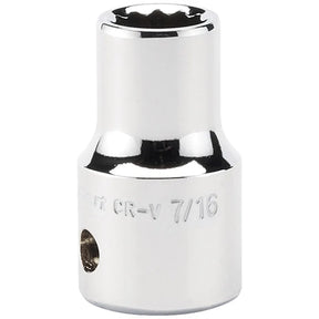 Draper 7/16" 1/2" Sq. Dr. Hi-Torq® 12 Point Socket