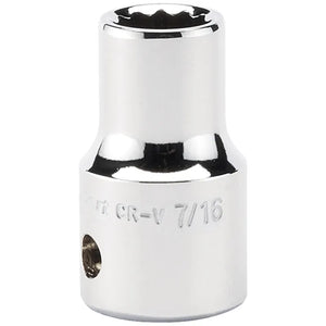 Draper 7/16" 1/2" Sq. Dr. Hi-Torq® 12 Point Socket