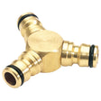 Draper Brass 3 Way Connector
