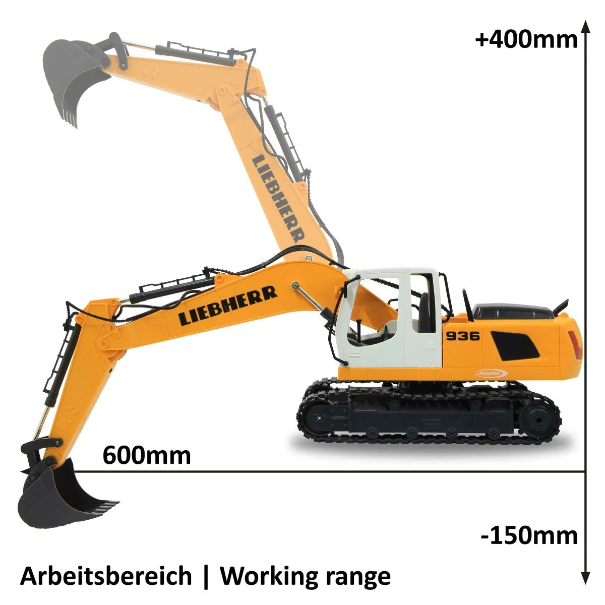 Jamara Excavator Liebherr R936 1:20 2.4GHz Destruction-Set 