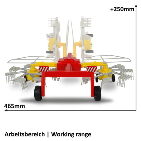 Jamara Pöttinger Rake for RC Tractor 1:16 - Realistic Windrower Attachment with Folding Arms