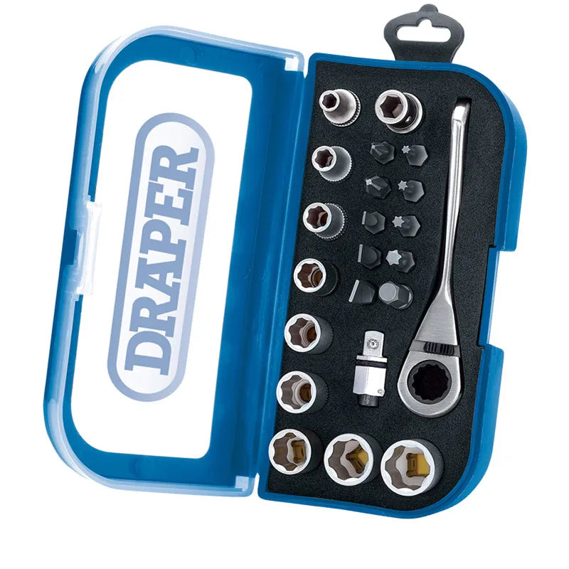 Draper 1/4" Sq. Drive Wing Driver and Bit Set
