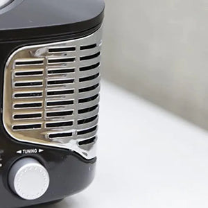 AKAI Retro Bluetooth CD Boombox with FM Radio - Black