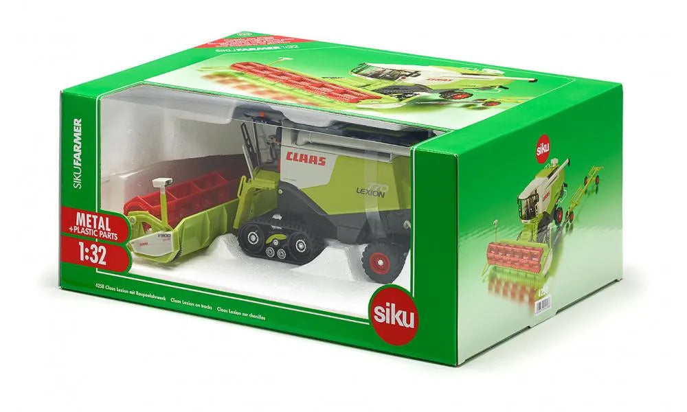 Siku Claas Lexion 770 on Tracks with Transport Trailer