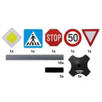 Jamara Traffic-Set-Grand A - Interactive Road Safety Traffic Sign Set for Kids