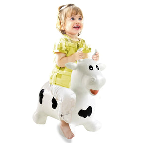 Jamara Bouncing Animal Cow White/Black with Pump