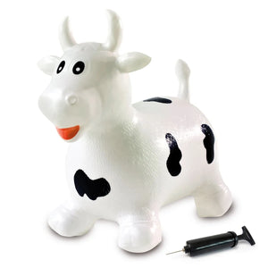 Jamara Bouncing Animal Cow White/Black with Pump