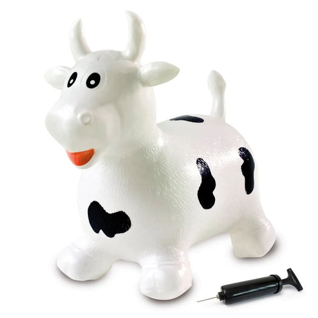 Jamara Bouncing Animal Cow White/Black with Pump