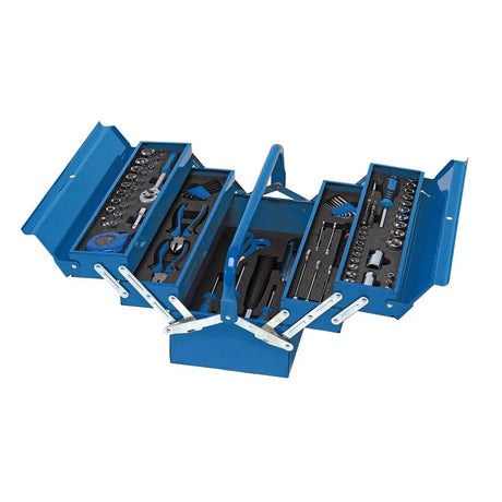 Draper tool kit in steel cantilever toolbox (126 piece)