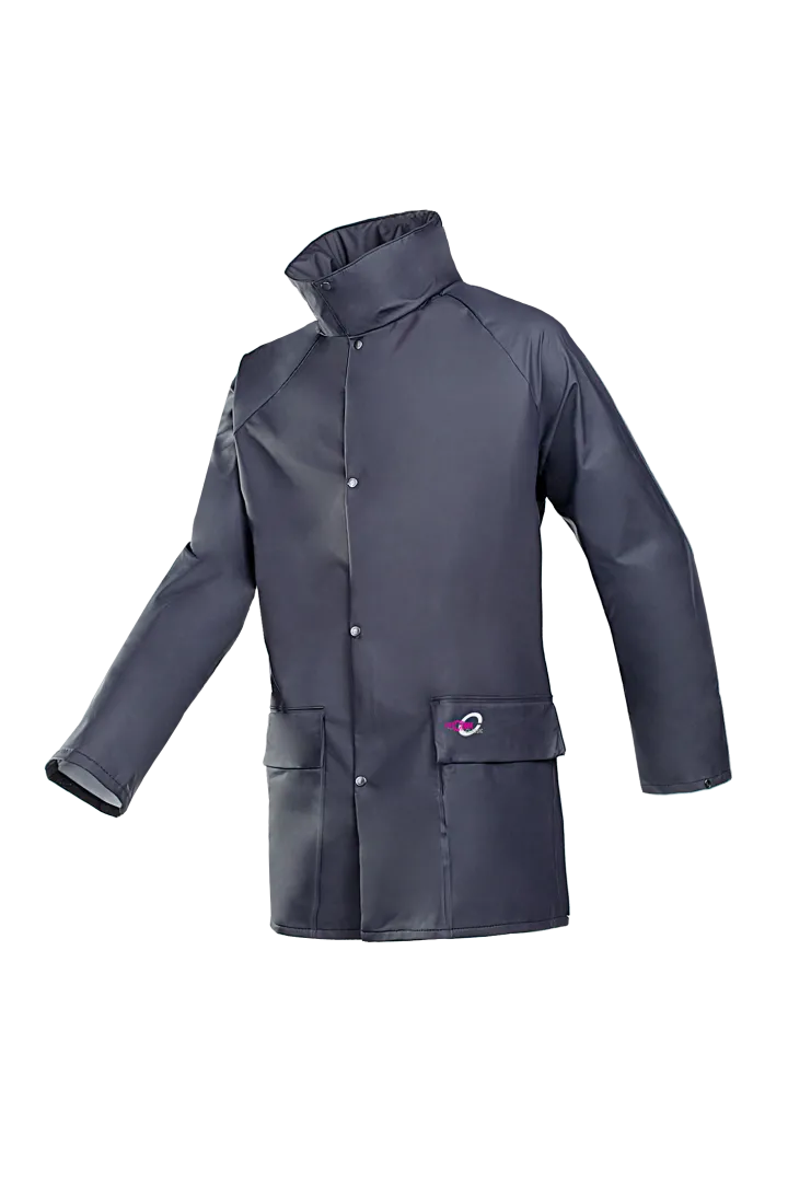 Sioen Dortmund Navy Blue Rain Jacket | Lightweight, Waterproof, and Durable Protection