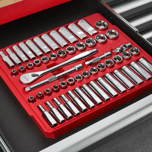 Milwaukee 3/8" Ratchet and Socket Set - 56-Piece