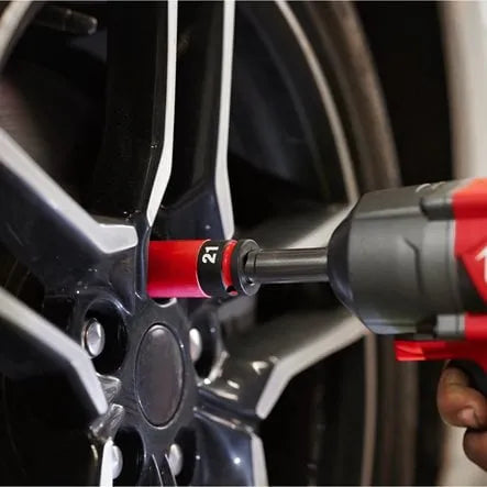 Milwaukee ½" SHOCKWAVE Impact Duty Automotive Impact Sockets | Set of 3 with Magnetic Rail