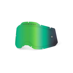 100% Bicycle RC2 /AC2 /ST2 Replacement Lens Vented Dual Pane Mirror Green