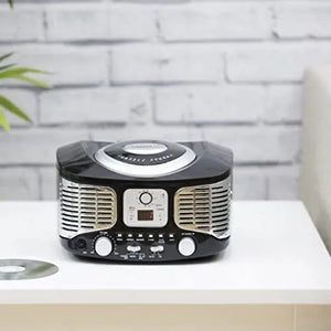 AKAI Retro Bluetooth CD Boombox with FM Radio - Black