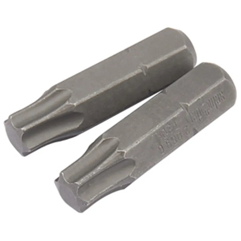 Draper 2xT30 Torx x 26mm x 1/4" Hexagon Shot Blast Screwdriver Bits