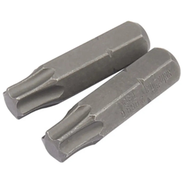 Draper 2xT30 Torx x 26mm x 1/4" Hexagon Shot Blast Screwdriver Bits