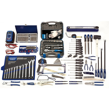 Draper Workshop Tool Kit with 6-Drawer Tool Chest and Comprehensive 33pc Hand Tools Set (53205)