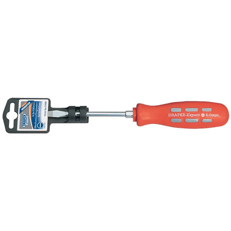 Draper Plain Slot Flared Tip Mechanics Screwdriver (6mm x 100mm)