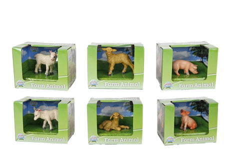 Kids Globe Assorted Farm Animals Pig, Sheep, Goat