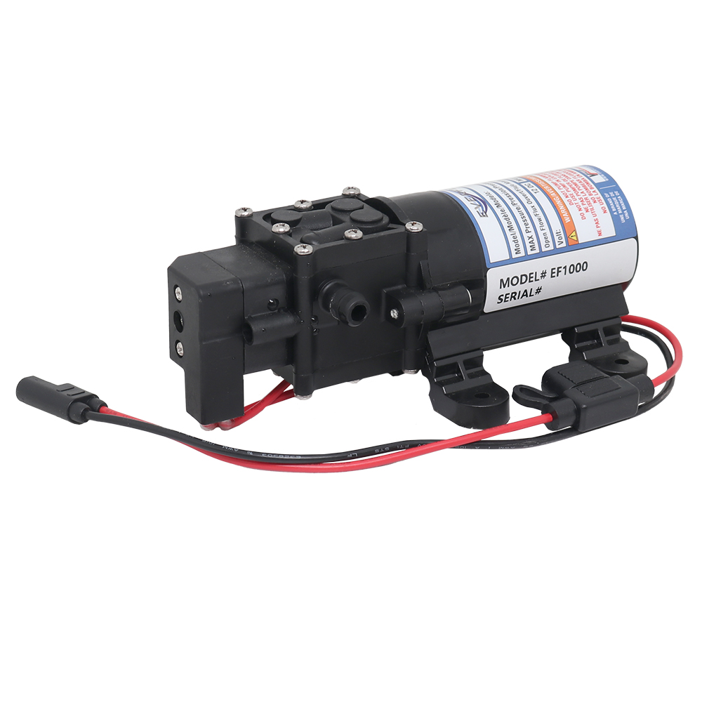 Everflo EF1000 12V Pump, 3.8 LPM (1.0 GPM), 2.8 bar (40 PSI)