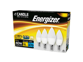 Energizer Led Candle 470 Lm 6 W Opal E14 (ses) Warm White - Pack of 4