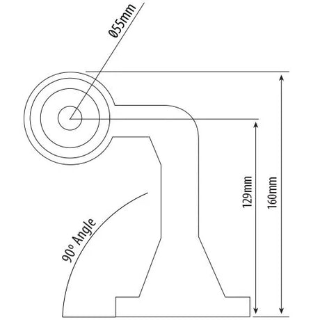 247 90° LED Stalk Lamp - Right