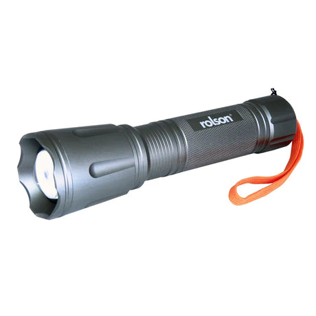 Rolson 5W Aluminium Torch - 450 Lumen, Adjustable Focus, 3 Modes, 2D Battery