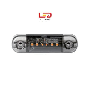 6 LED Flush Mount Marker Light (Amber) - 12/24V, IP67, EMC & RoHS Compliant (LG107)