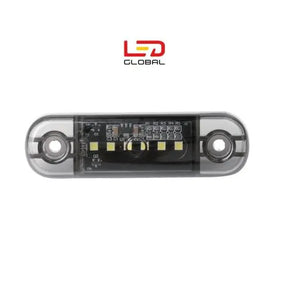 6 LED Flush Mount Marker Light (White) - 12/24V, IP67, EMC & RoHS Compliant (LG106)