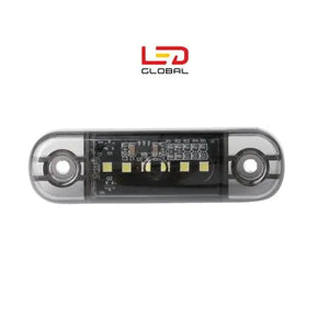 6 LED Flush Mount Marker Light (White) - 12/24V, IP67, EMC & RoHS Compliant (LG106)