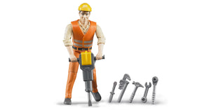 Bruder Construction worker with accessories