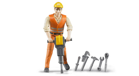 Bruder Construction worker with accessories