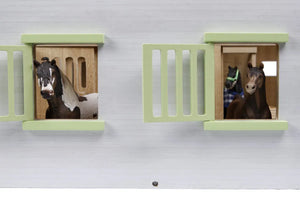 Kids Globe Large Pink Horse Stable with 7 Horse Stalls