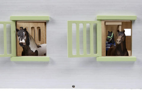 Kids Globe Large Pink Horse Stable with 7 Horse Stalls