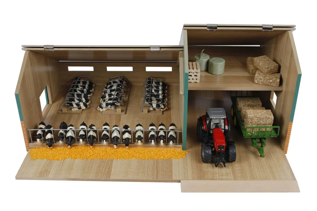 Kids Globe Cattle & Machinery Farm Shed