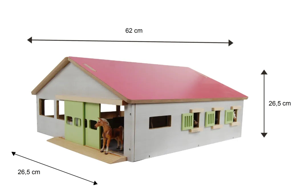 Kids Globe Horse Stable with 3 Boxes, Wash Box and Indoor Arena