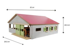 Kids Globe Horse Stable with 3 Boxes, Wash Box and Indoor Arena