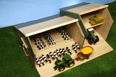 Kids Globe Cattle & Machinery Farm Shed