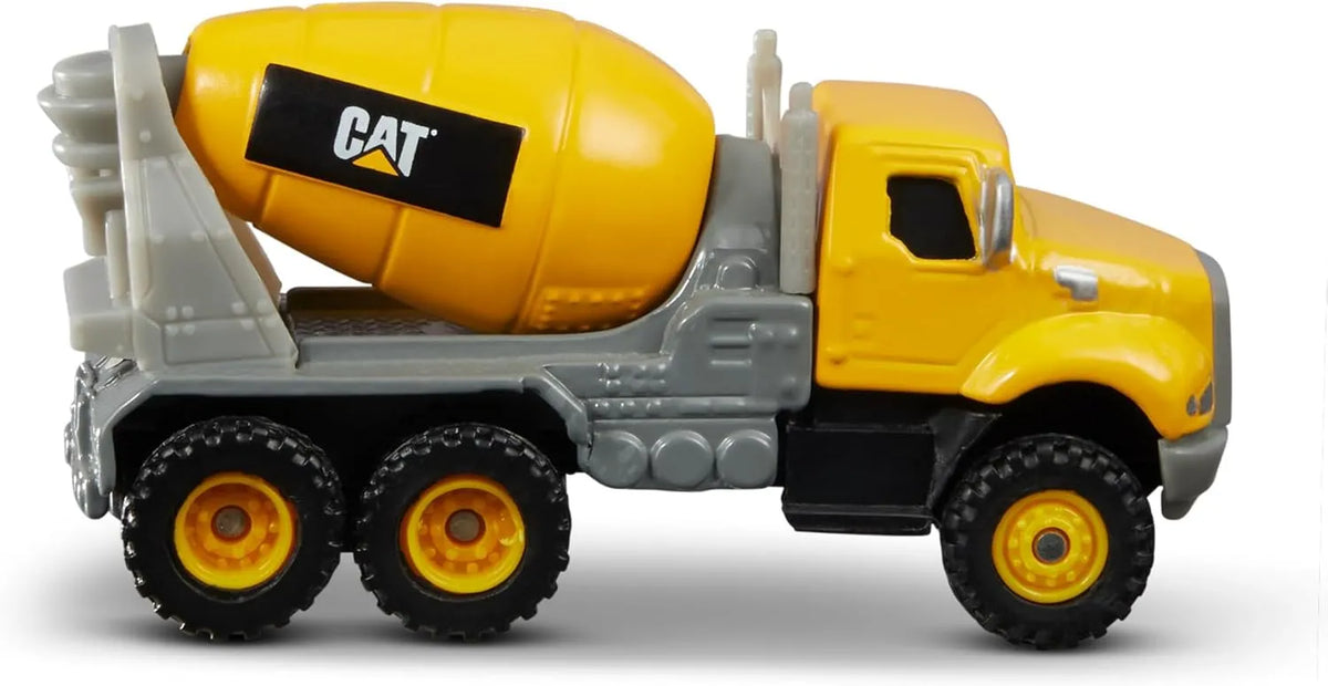 CAT Metal 3-Pack Concrete Mixer, Dump Truck, Grader