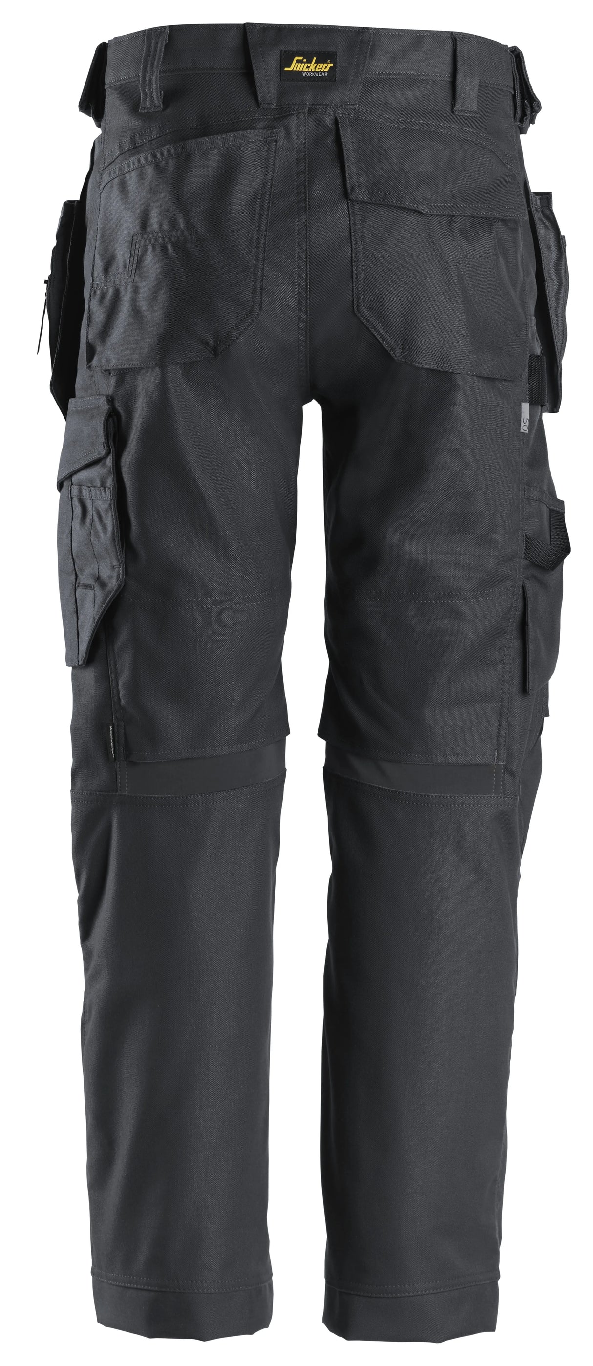 Snickers 6224 AllroundWork Canvas+ Stretch Work Trousers Grey with Holster Pockets | Durable Construction Workwear