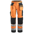 Snickers 6230 High-Vis Work Trousers+ Holster Pockets Class 2