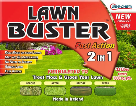 Lawn Buster 2.5L - Fast 2-in-1 Action Moss Killer and Lawn Greener
