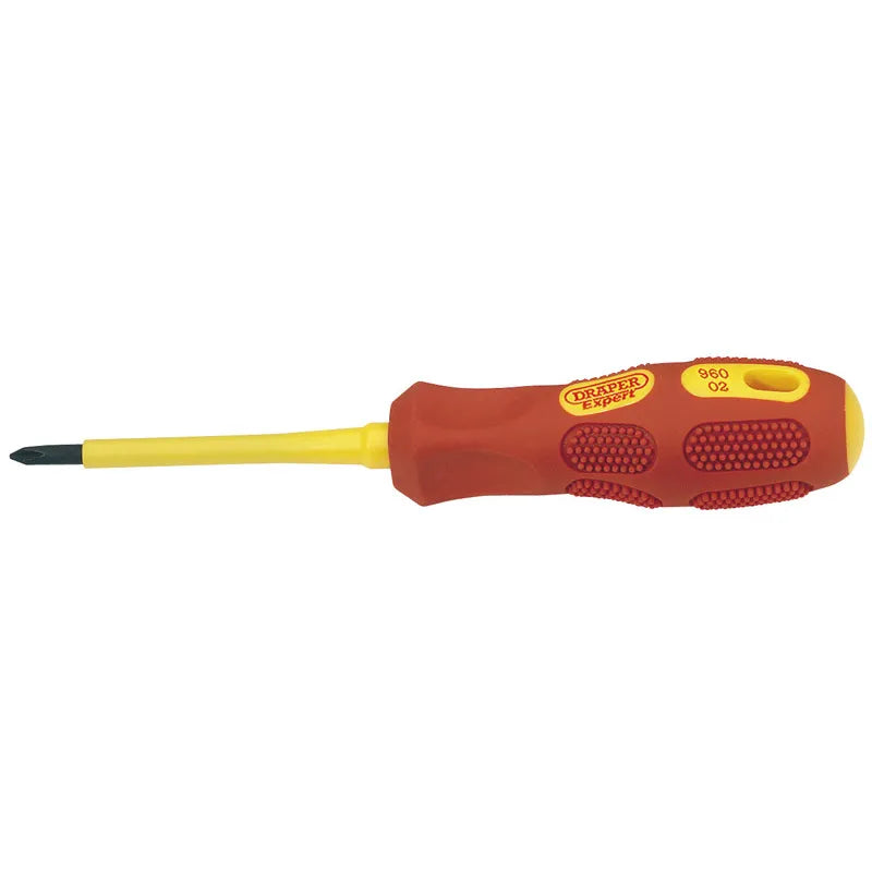 Draper VDE Approved Fully Insulated Cross Slot Screwdriver, 80mm