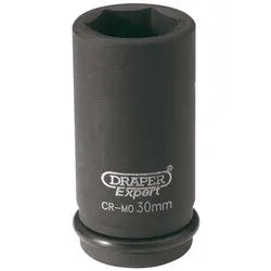 Draper Hi-Torq 6 Point Deep Impact Socket, 3/4" Sq. Dr., 30 Mm